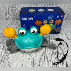 Electric Induction Cute Dancing Crab with charger & Original box Green Yellow